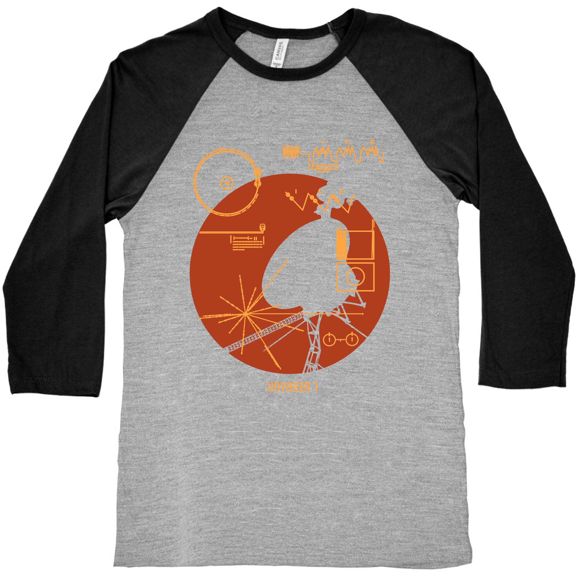 Retro Voyager 1 Golden Record Baseball Tee