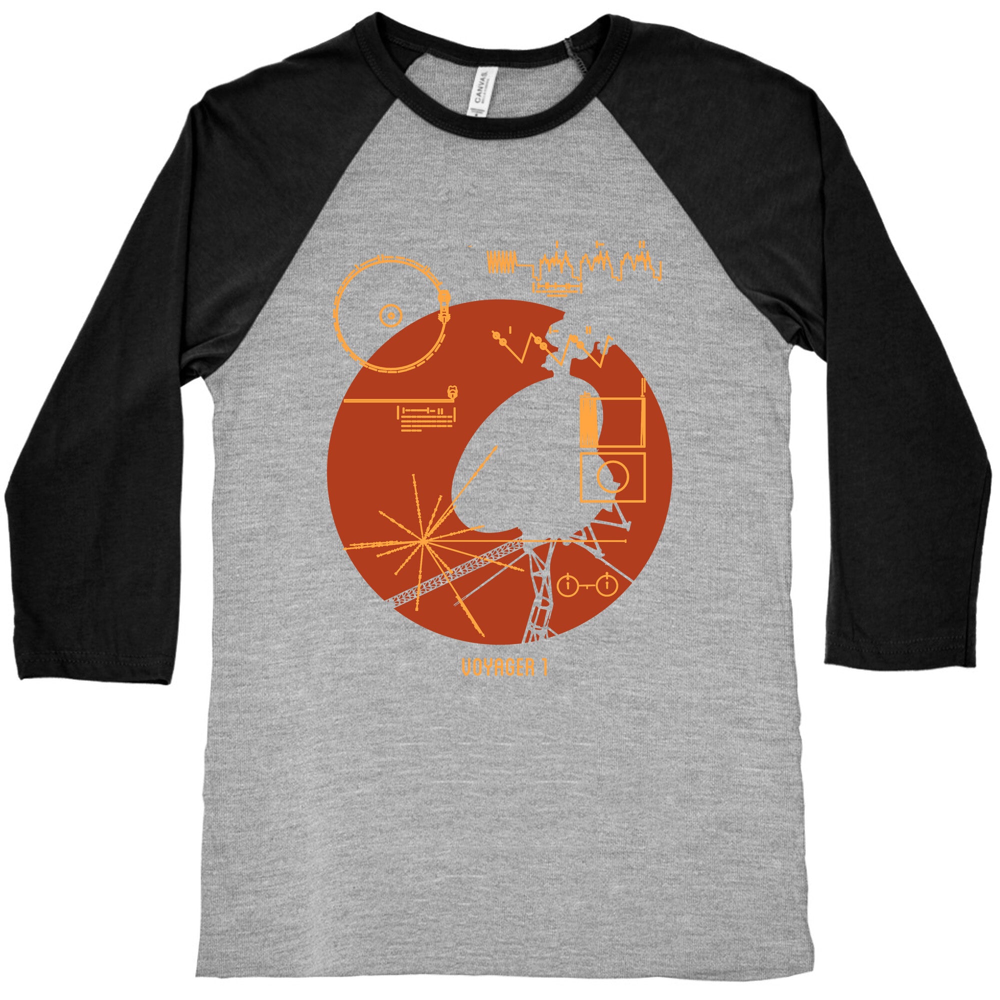 Retro Voyager 1 Golden Record Baseball Tee