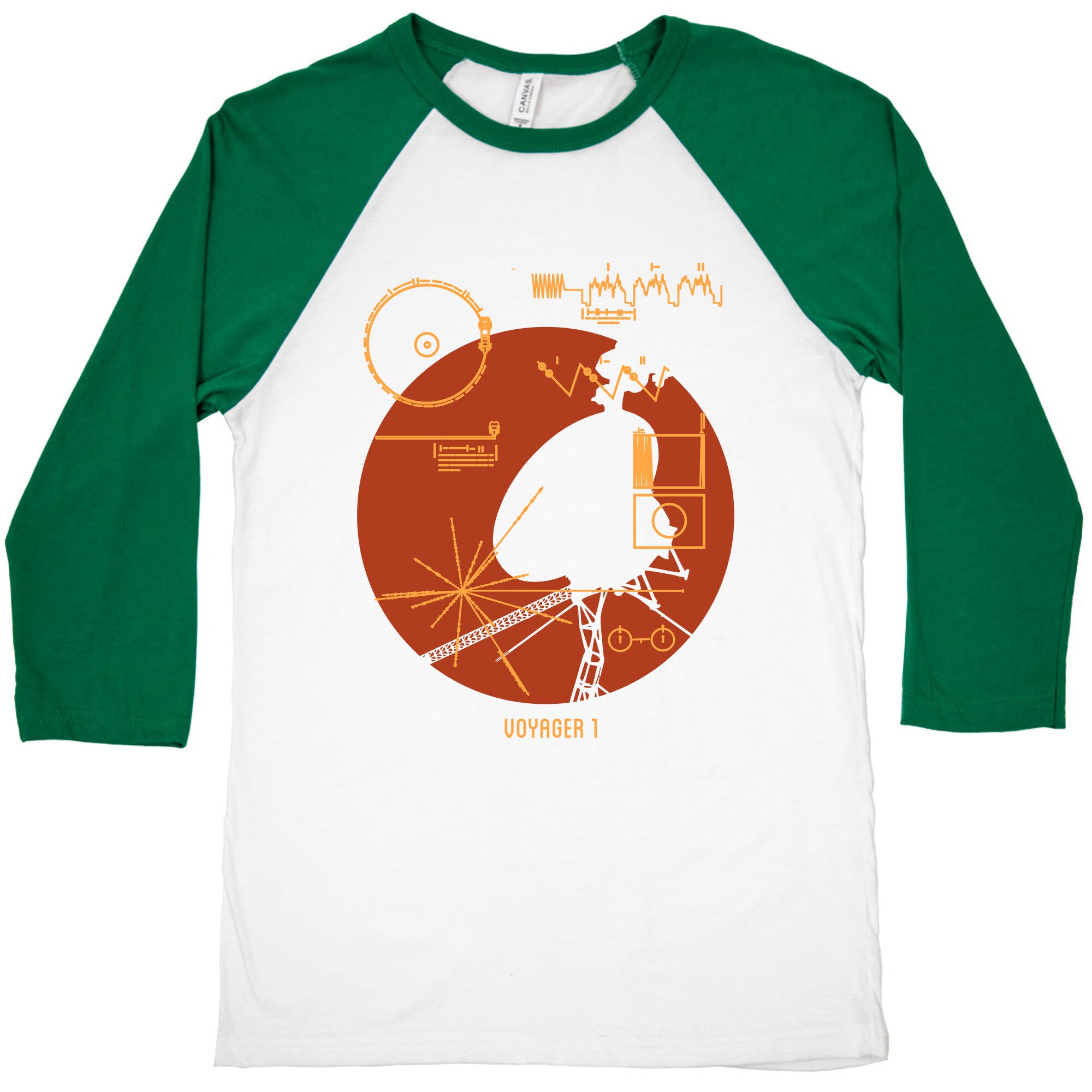 Retro Voyager 1 Golden Record Baseball Tee