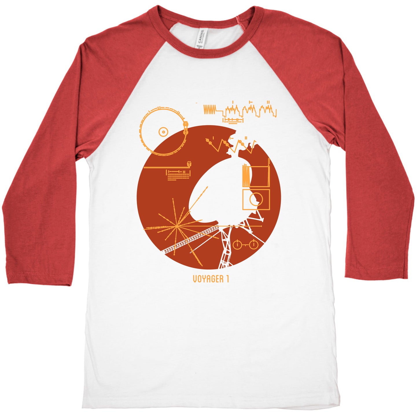 Retro Voyager 1 Golden Record Baseball Tee