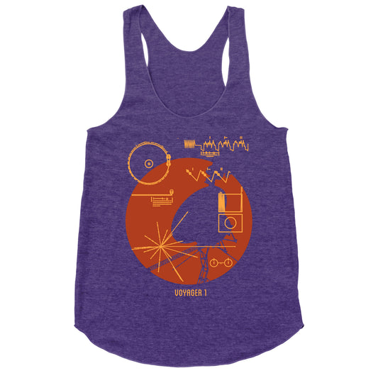 Retro Voyager 1 Golden Record Racerback Tank