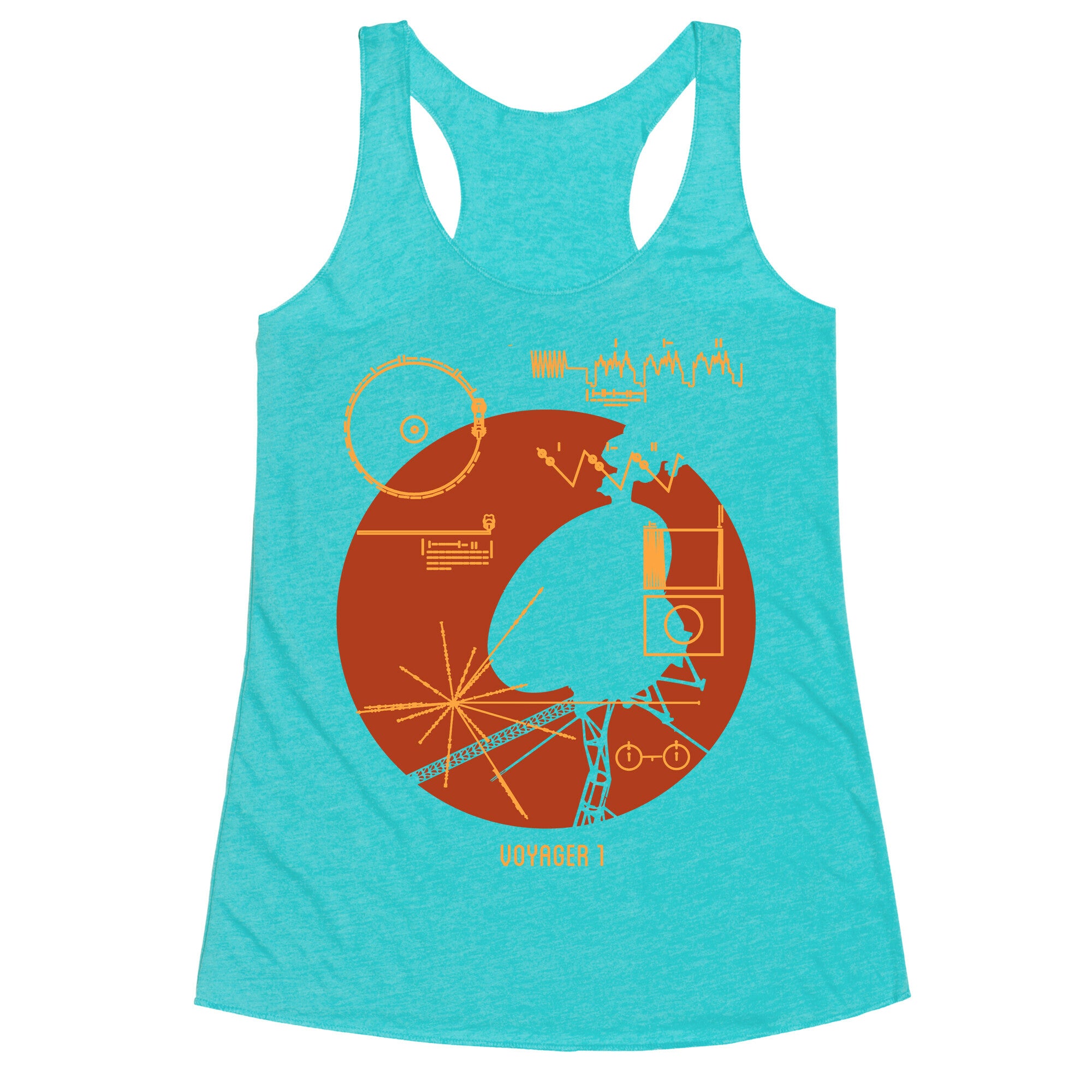 Retro Voyager 1 Golden Record Racerback Tank