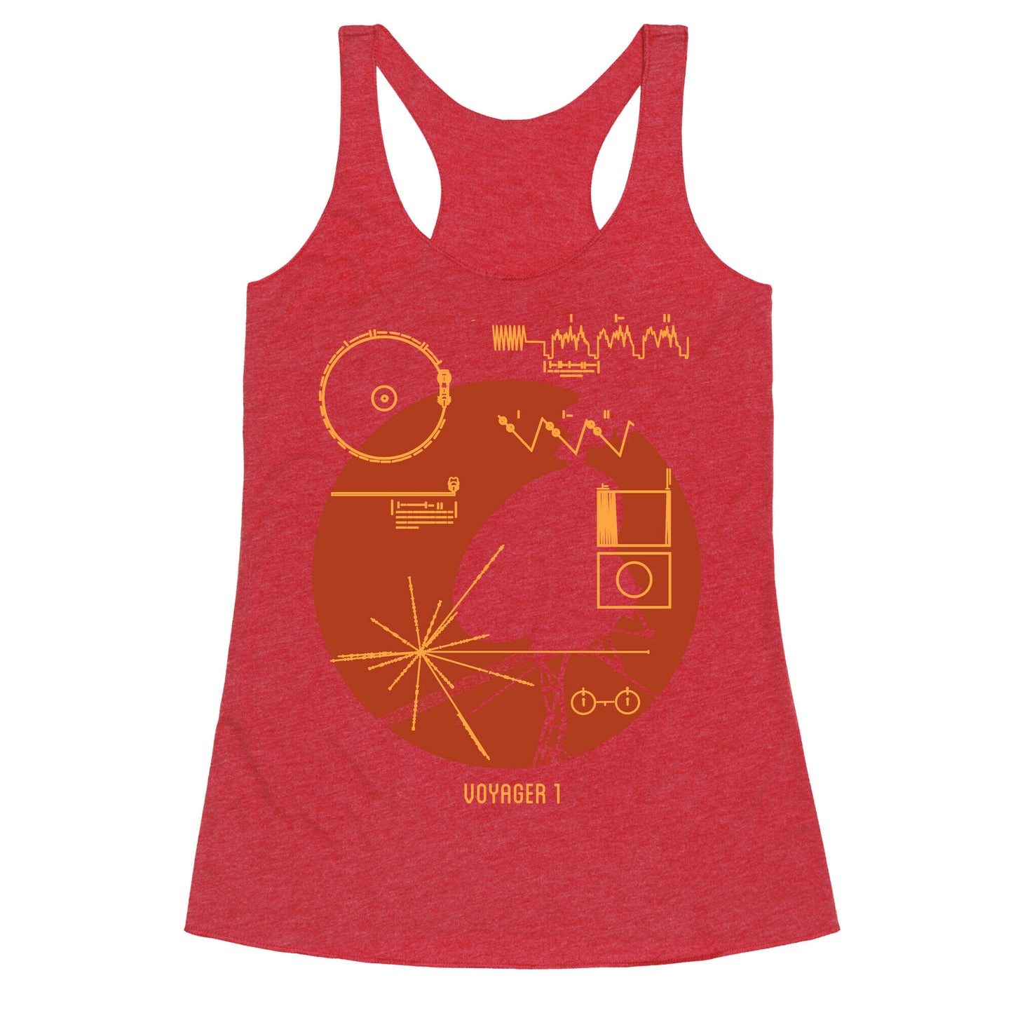 Retro Voyager 1 Golden Record Racerback Tank