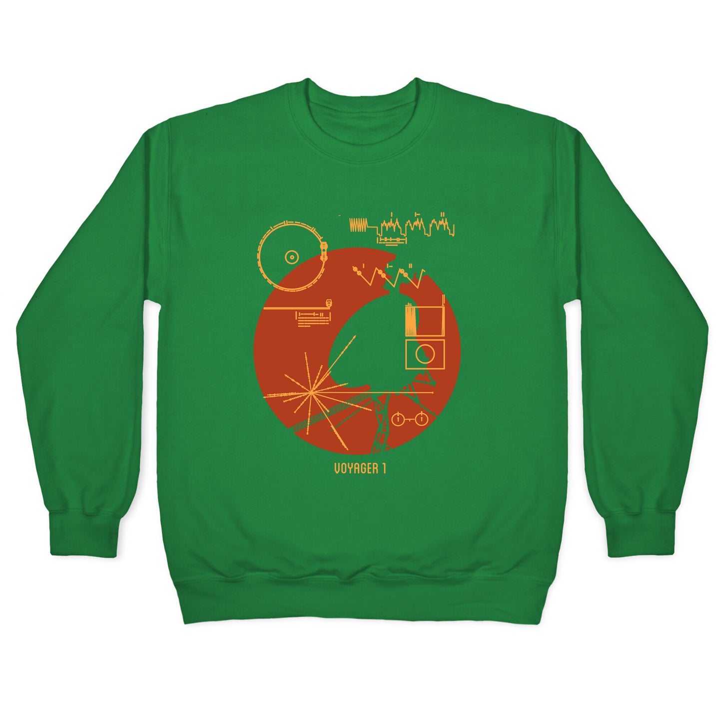 Retro Voyager 1 Golden Record Crewneck Sweatshirt