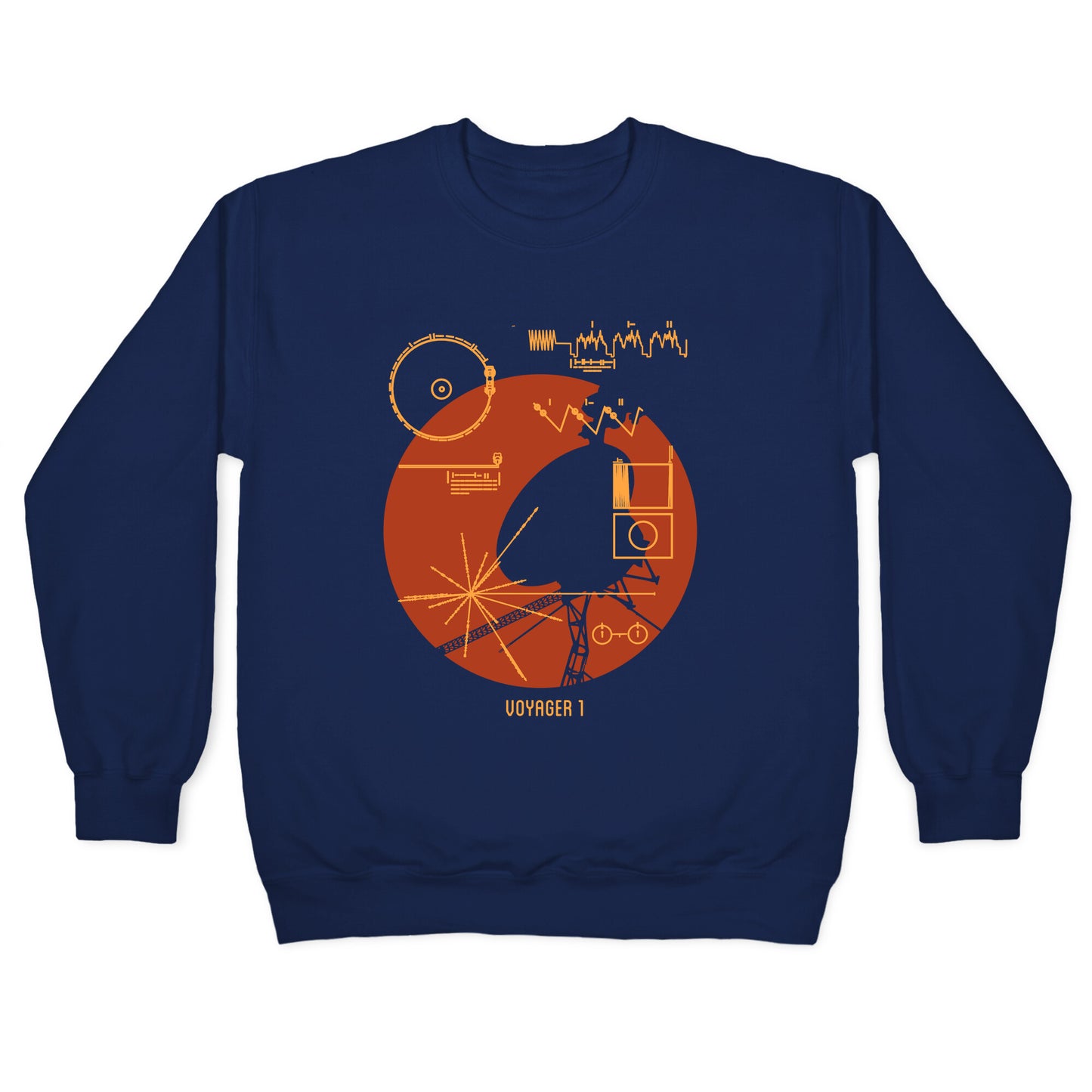 Retro Voyager 1 Golden Record Crewneck Sweatshirt