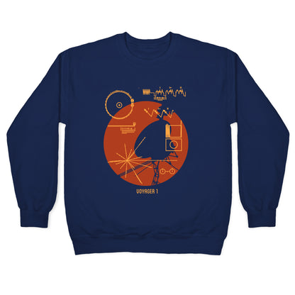 Retro Voyager 1 Golden Record Crewneck Sweatshirt