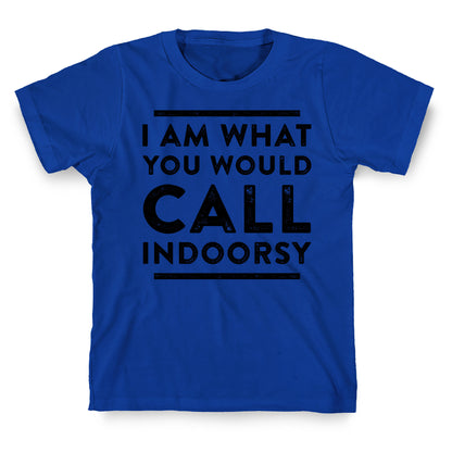 I Am What You Would Call Indoorsy T-Shirt