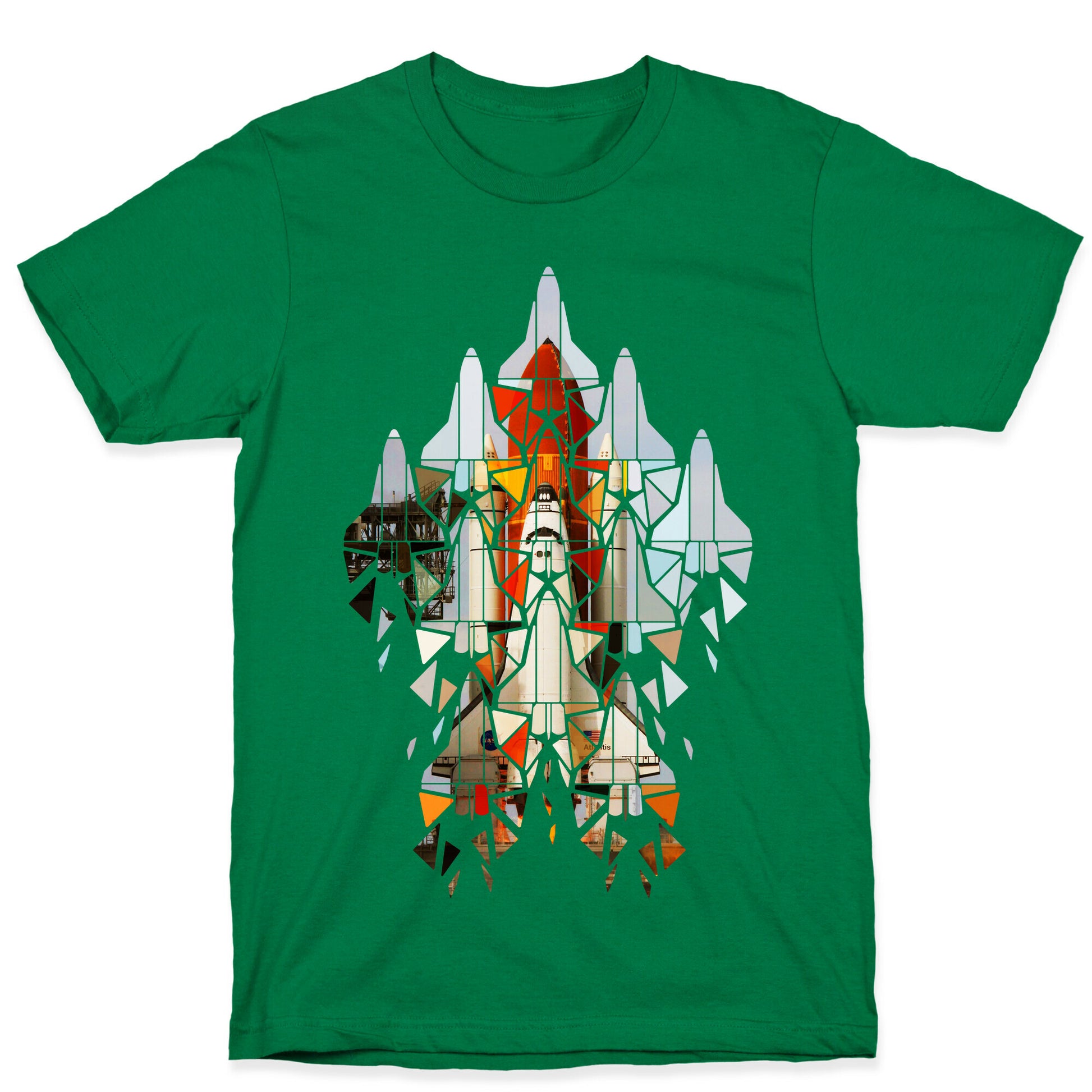Geometric Space Shuttle Launch T-Shirt