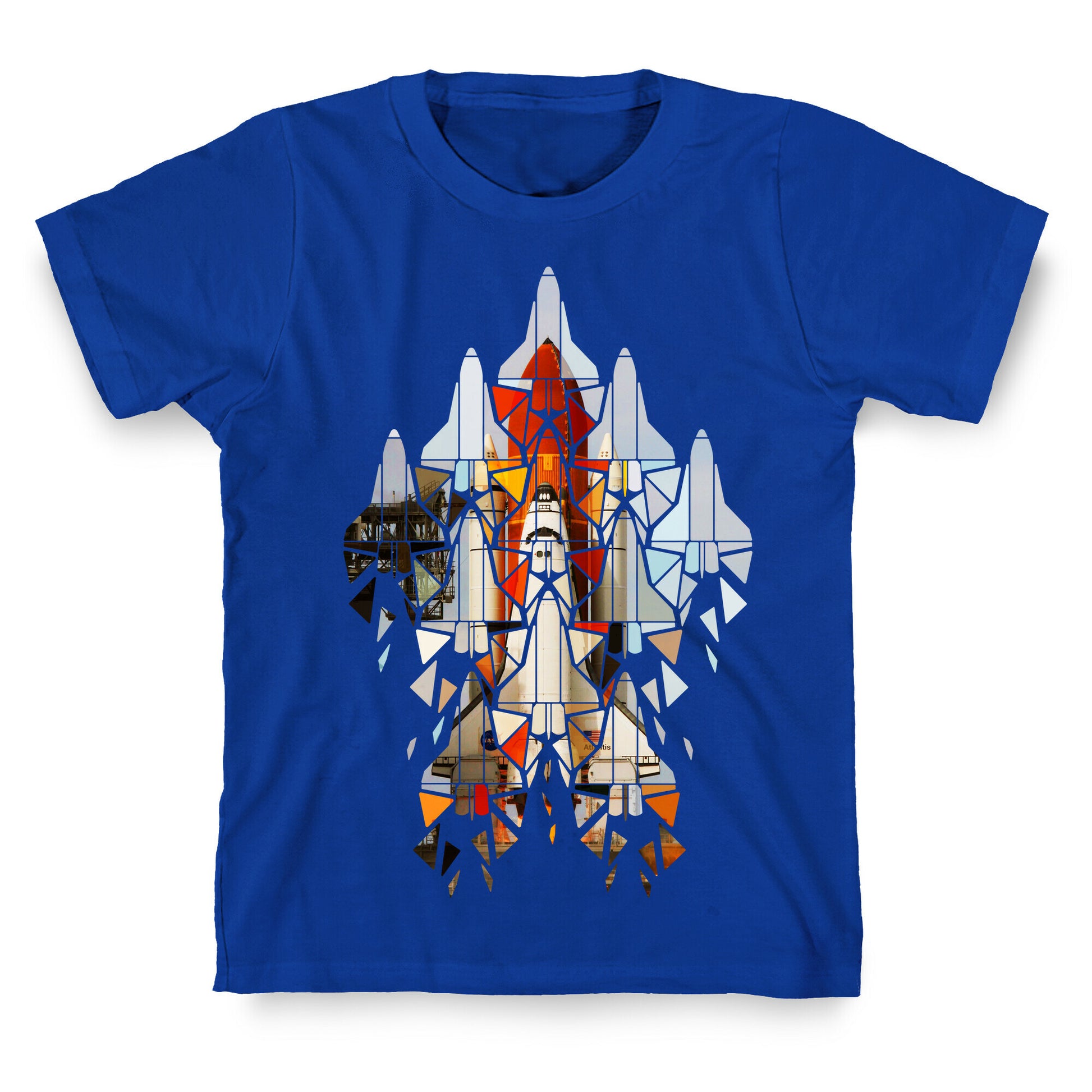 Geometric Space Shuttle Launch T-Shirt