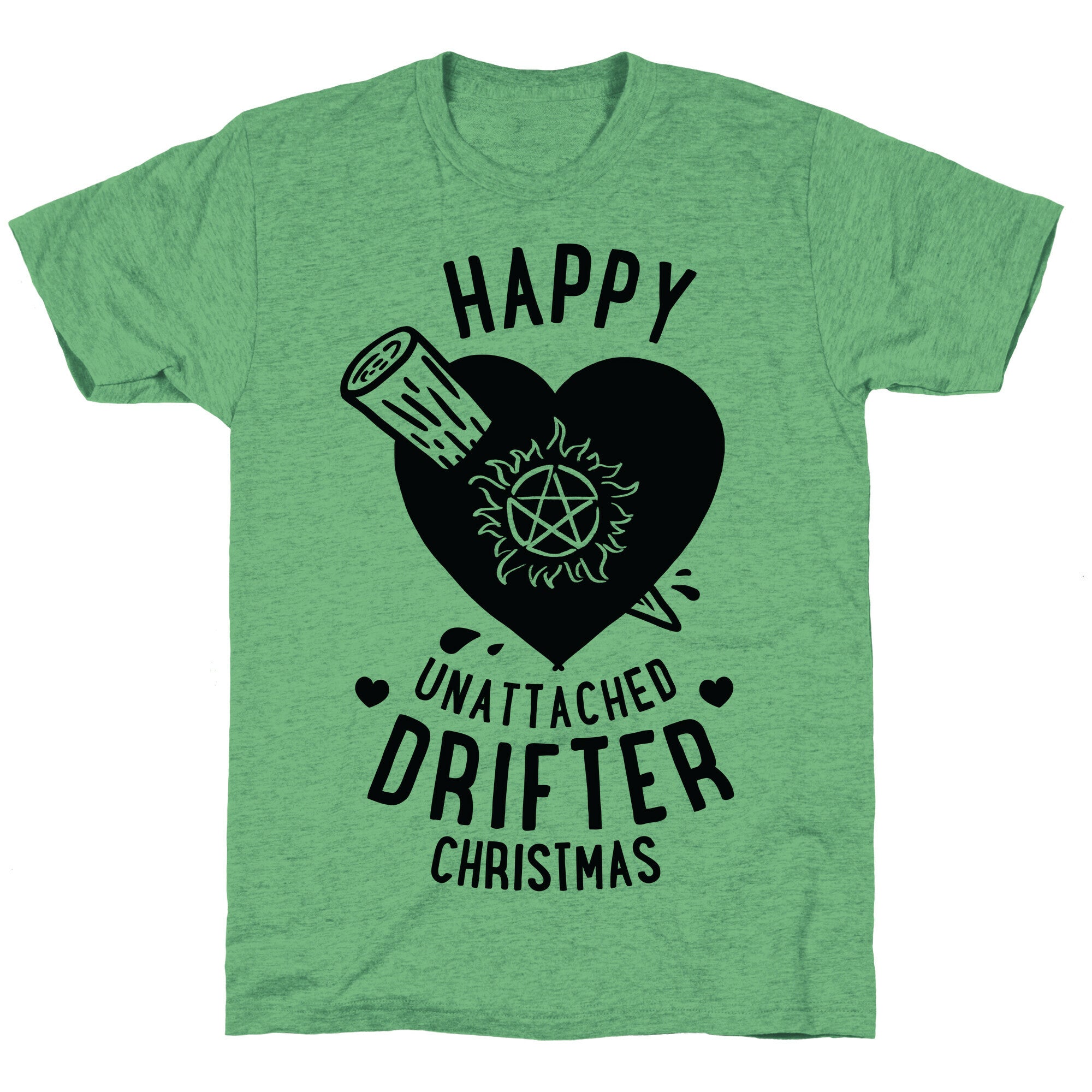 Happy Unattached Drifter Christmas Unisex Triblend Tee