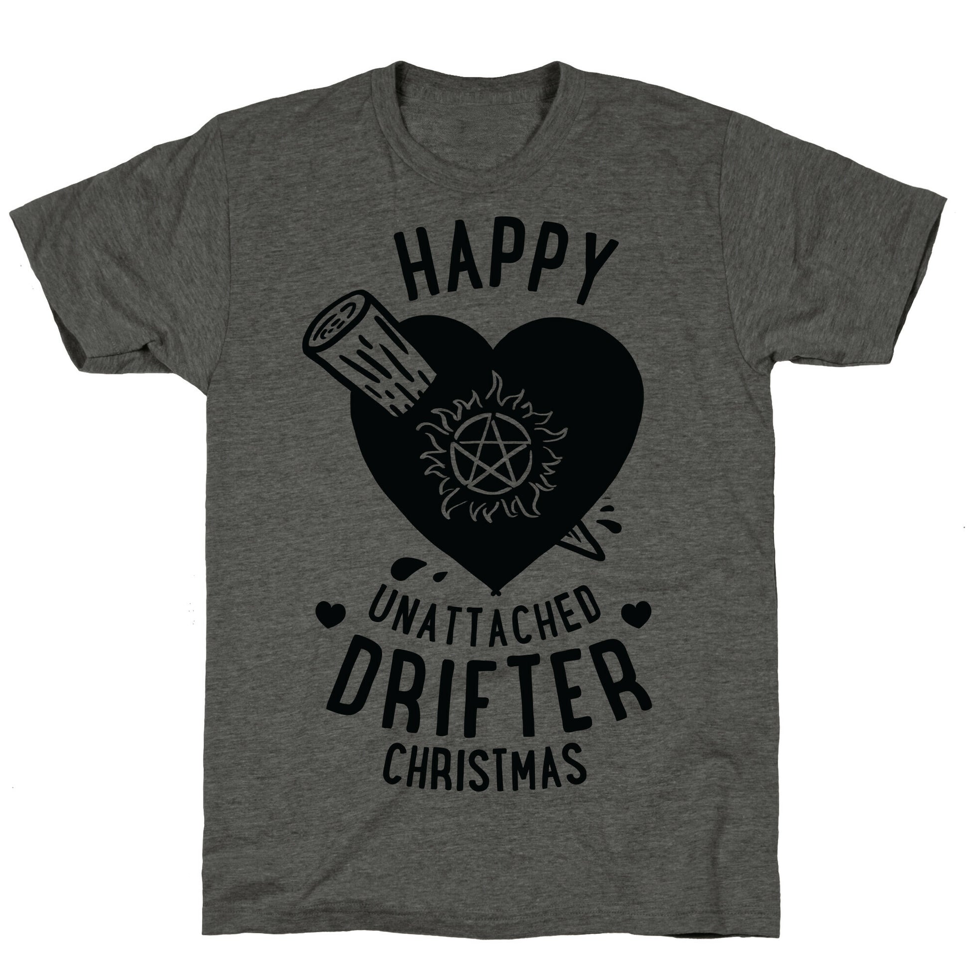 Happy Unattached Drifter Christmas Unisex Triblend Tee