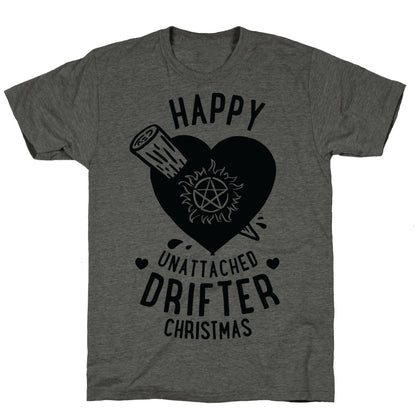 Happy Unattached Drifter Christmas Unisex Triblend Tee