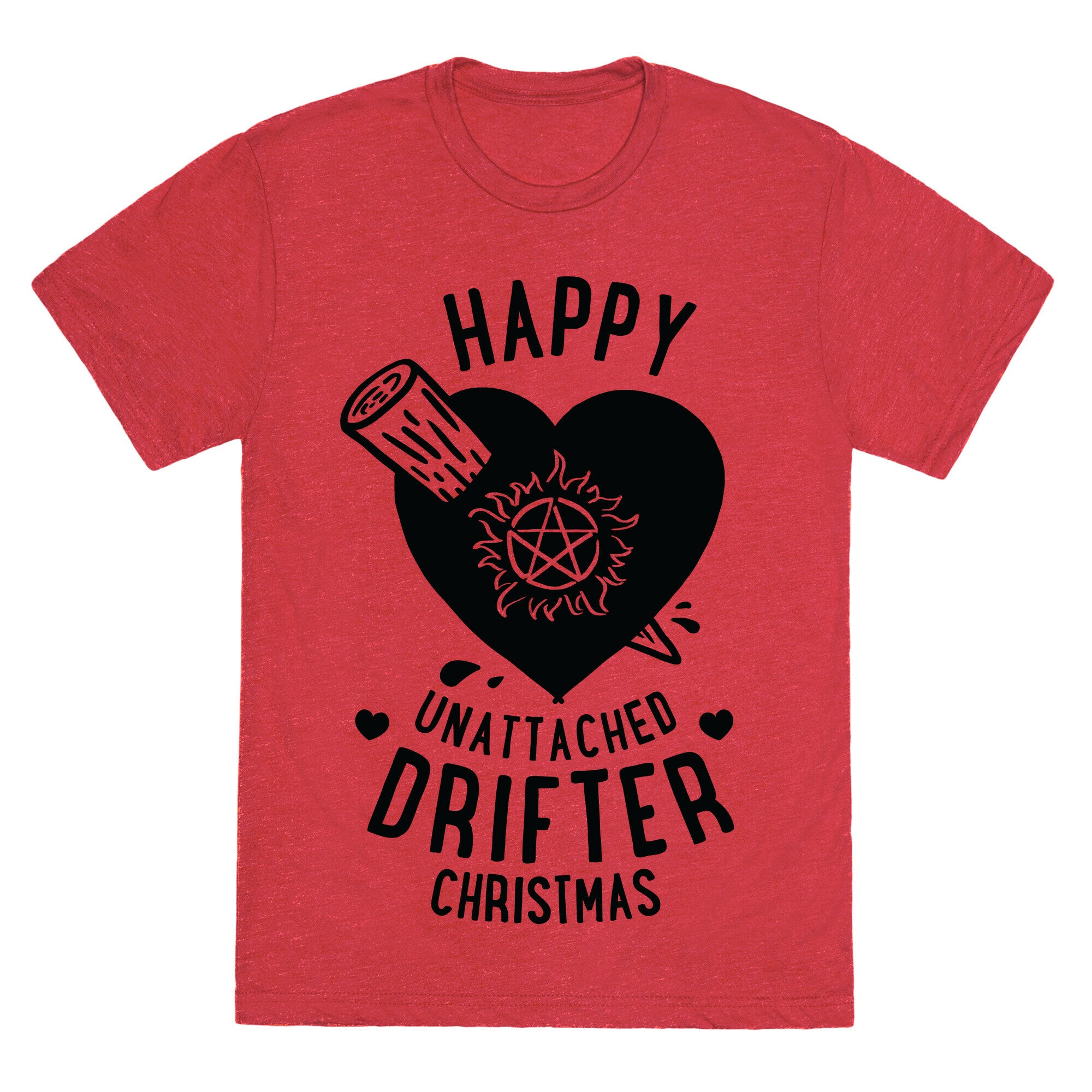 Happy Unattached Drifter Christmas Unisex Triblend Tee
