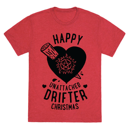 Happy Unattached Drifter Christmas Unisex Triblend Tee