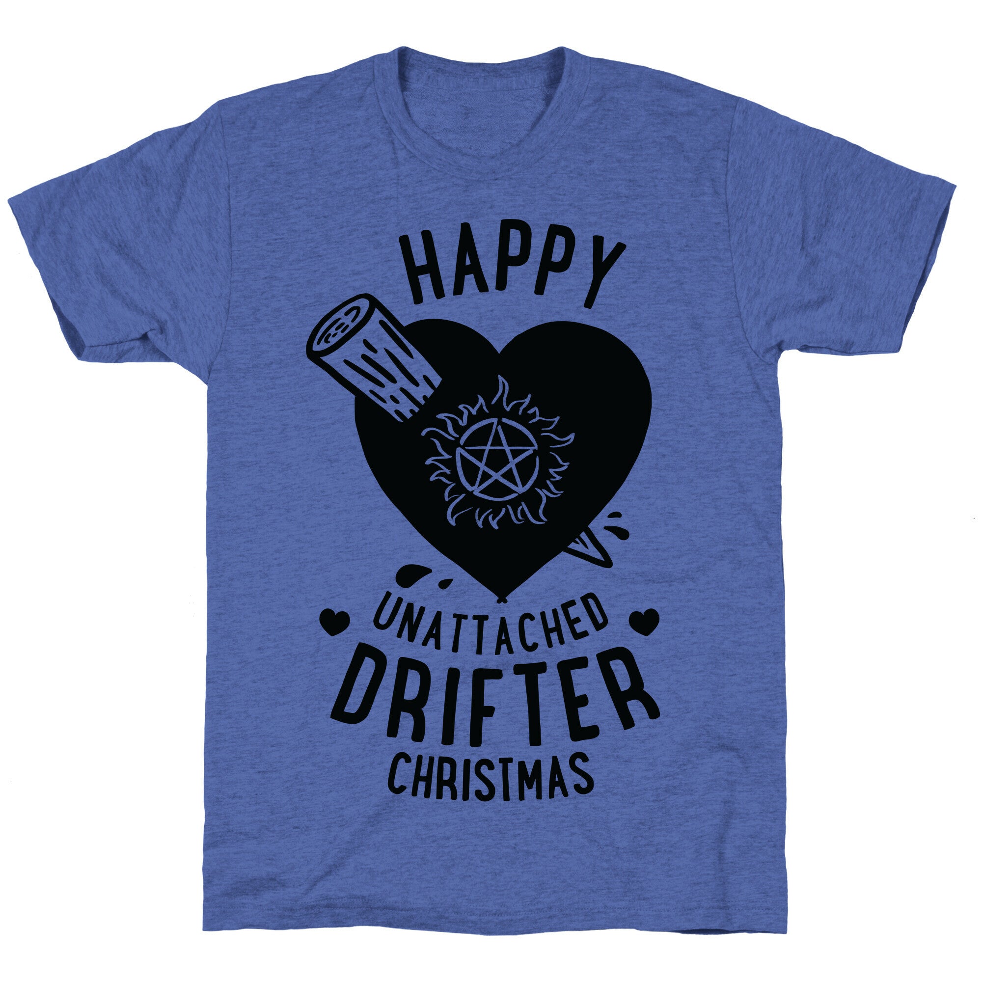 Happy Unattached Drifter Christmas Unisex Triblend Tee