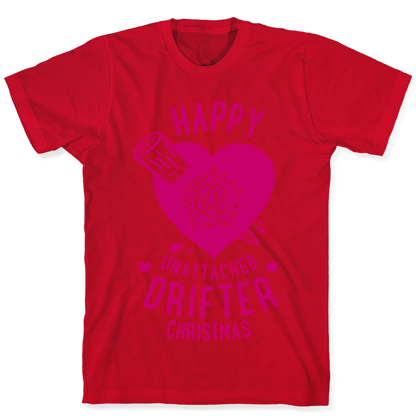 Happy Unattached Drifter Christmas T-Shirt