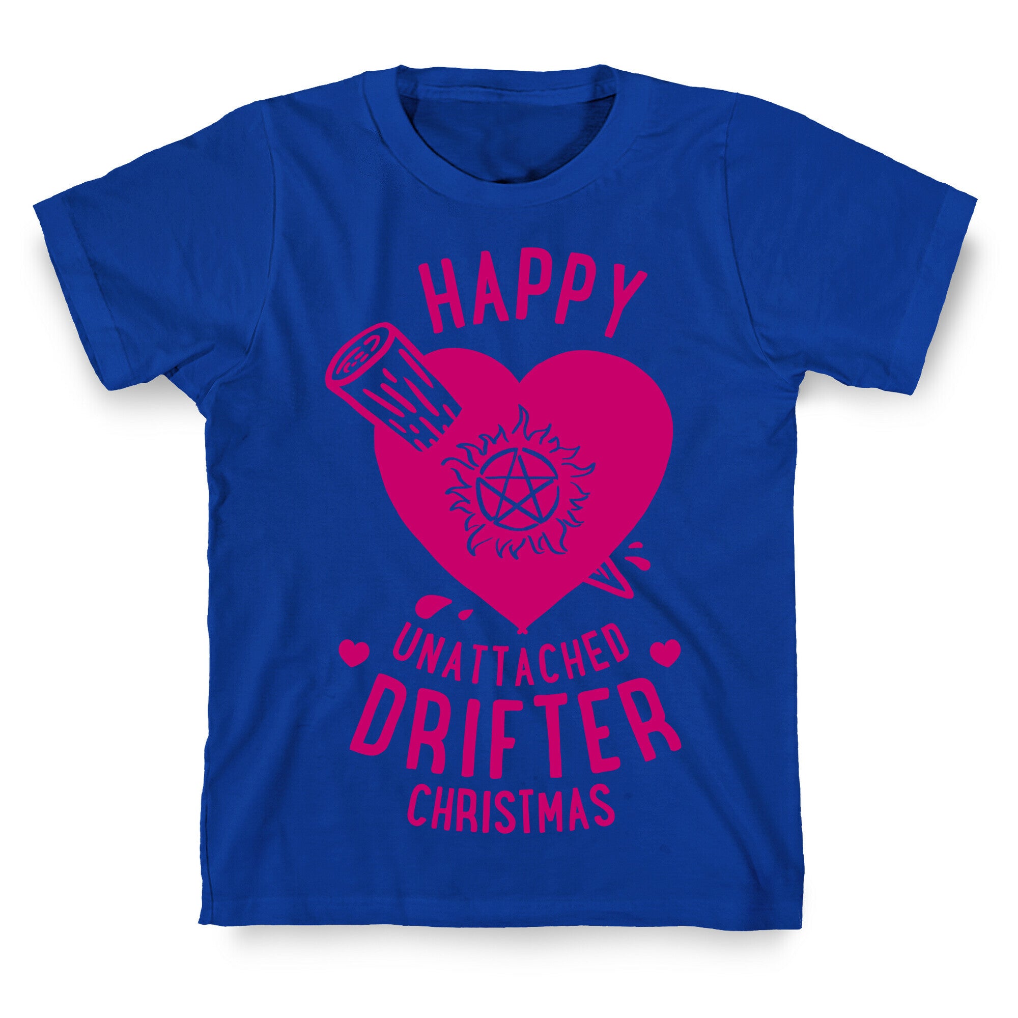 Happy Unattached Drifter Christmas T-Shirt