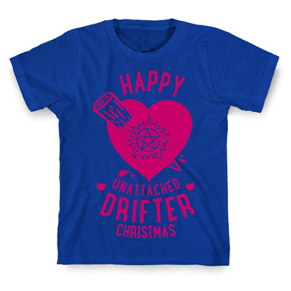 Happy Unattached Drifter Christmas T-Shirt