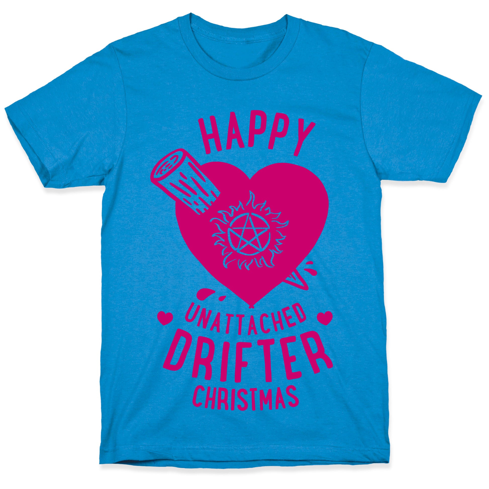 Happy Unattached Drifter Christmas T-Shirt