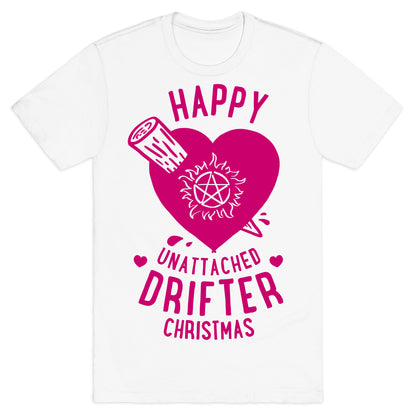 Happy Unattached Drifter Christmas T-Shirt