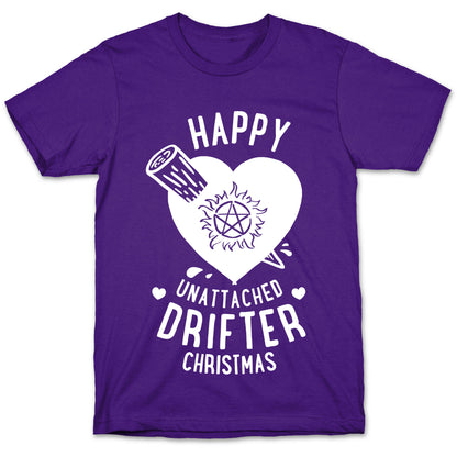 Happy Unattached Drifter Christmas T-Shirt