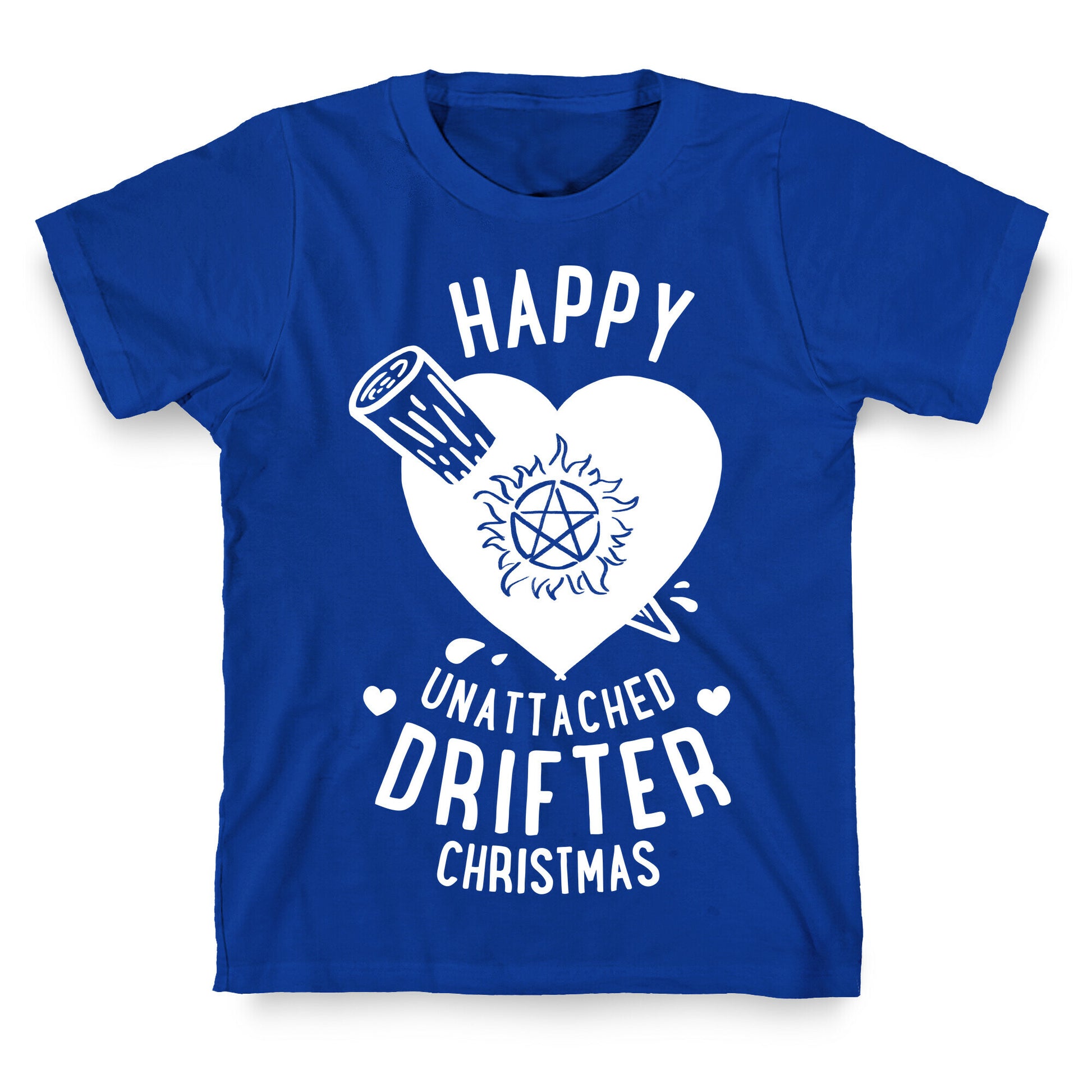 Happy Unattached Drifter Christmas T-Shirt