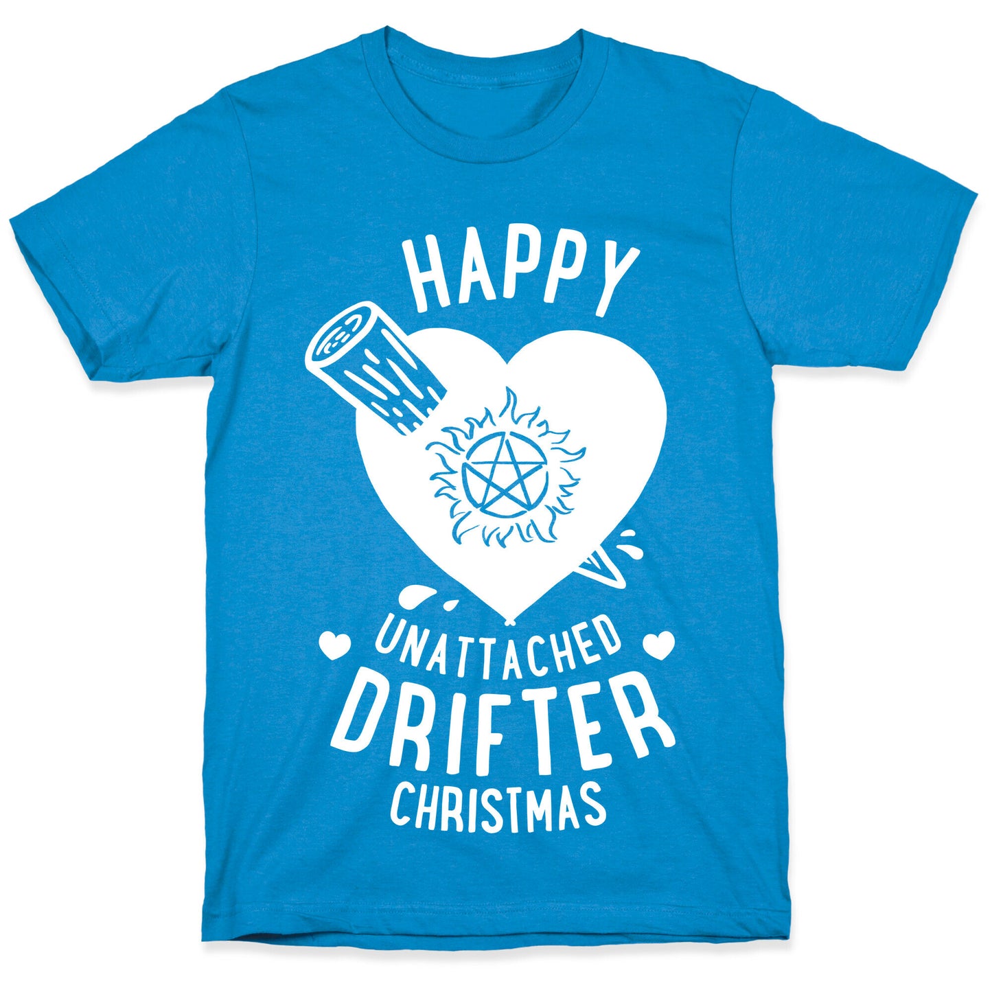 Happy Unattached Drifter Christmas T-Shirt