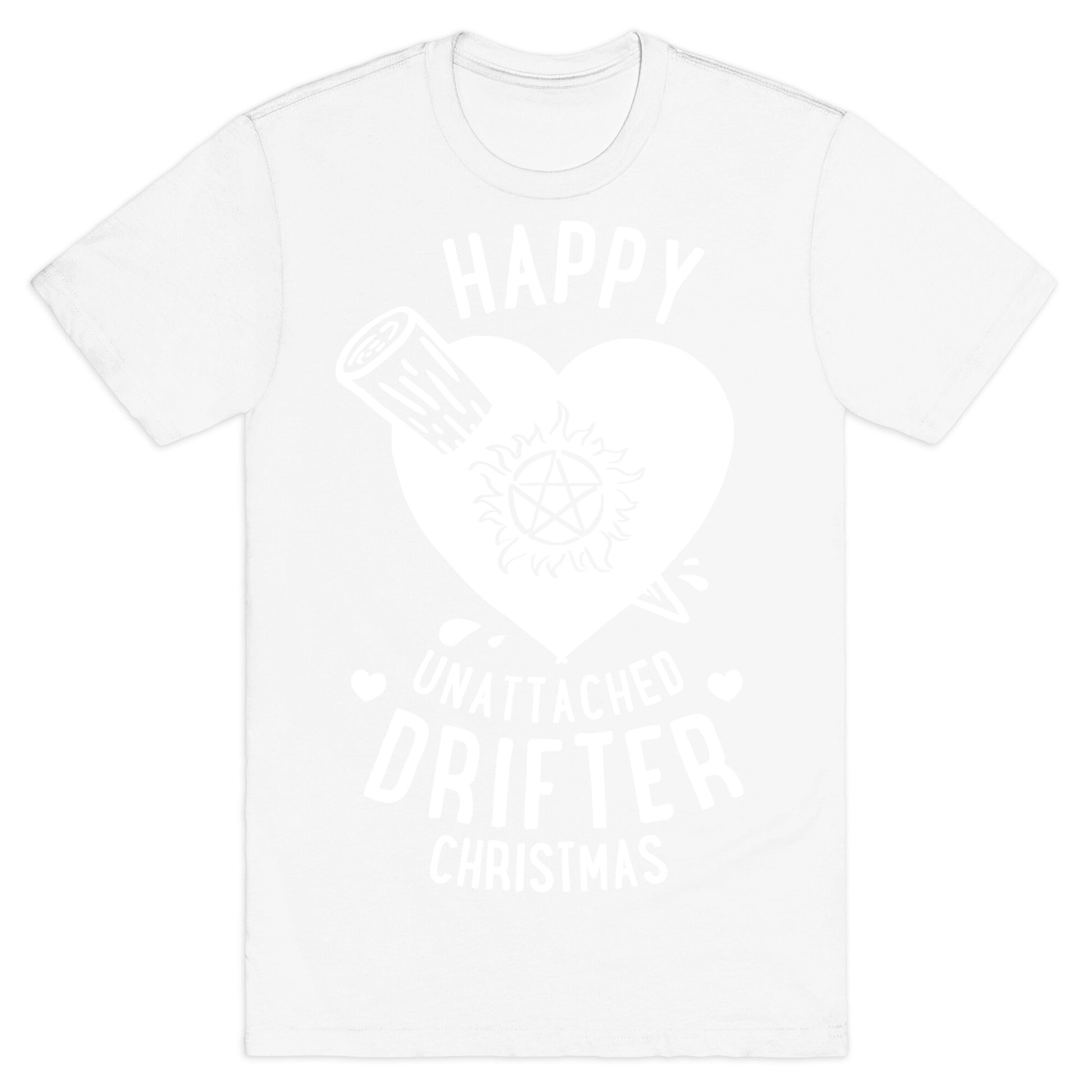 Happy Unattached Drifter Christmas T-Shirt