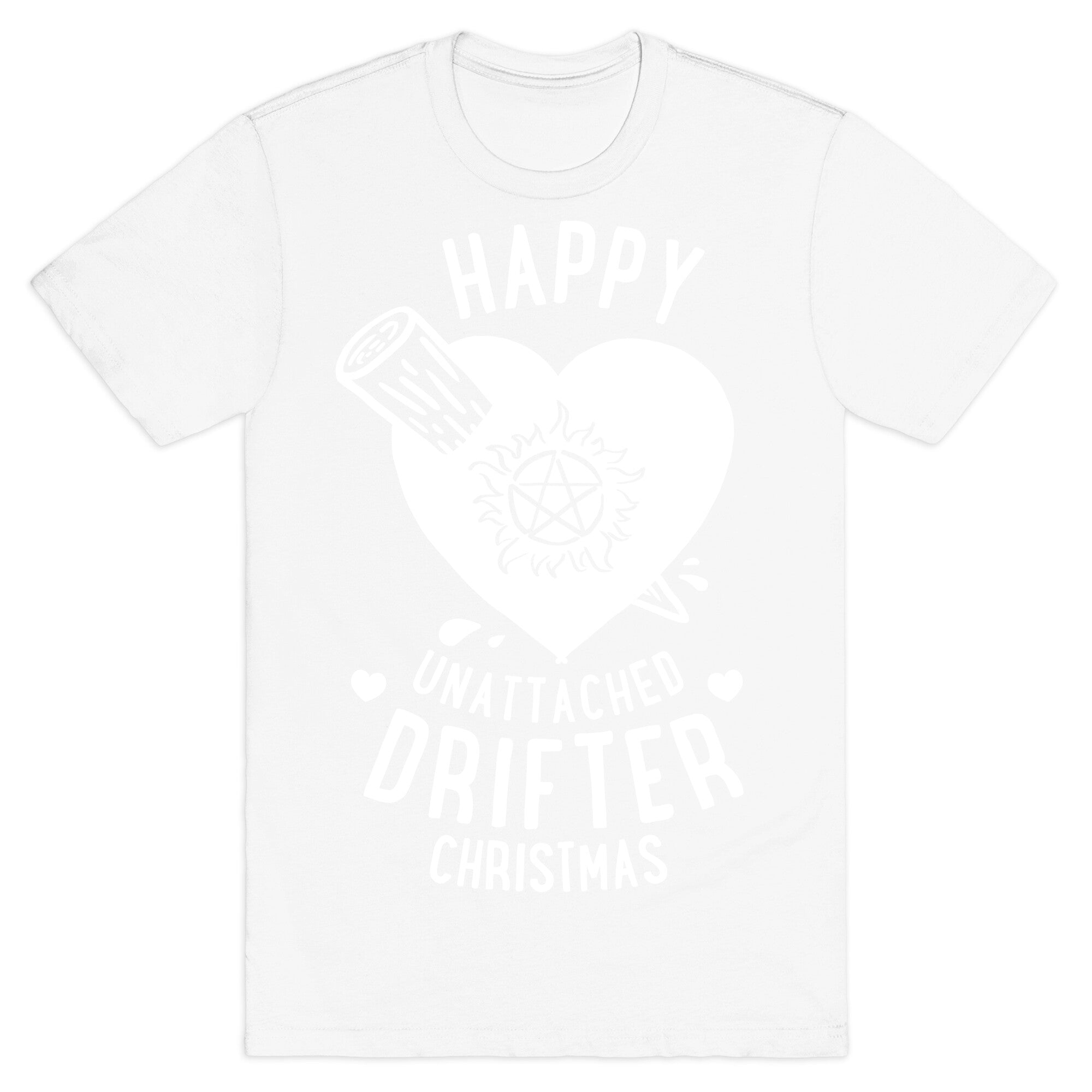 Happy Unattached Drifter Christmas T-Shirt