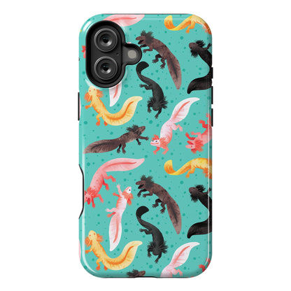 Cute Bright Axolotl Pattern Phone Case