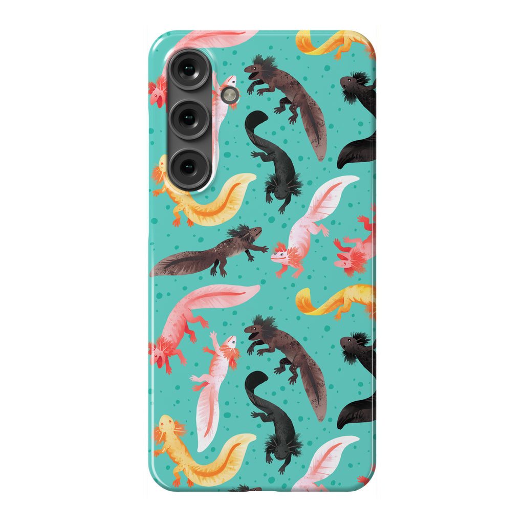 Cute Bright Axolotl Pattern Phone Case