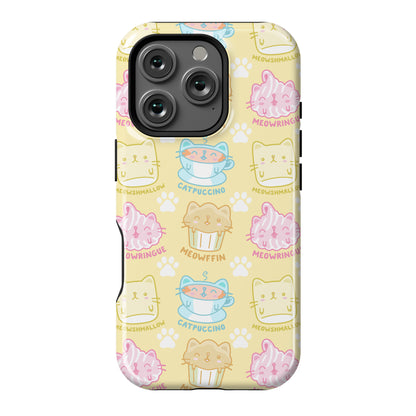 Cute Cat Snacks Pattern Phone Case