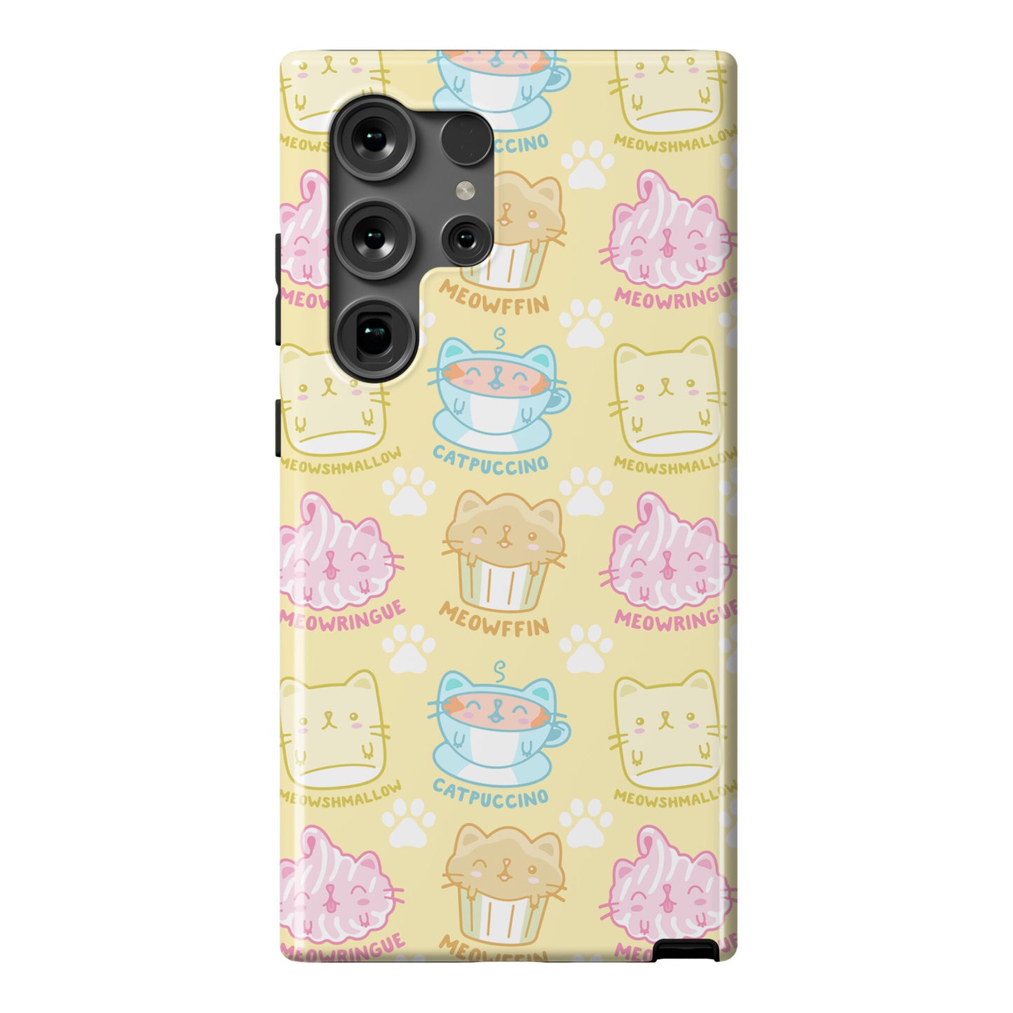 Cute Cat Snacks Pattern Phone Case