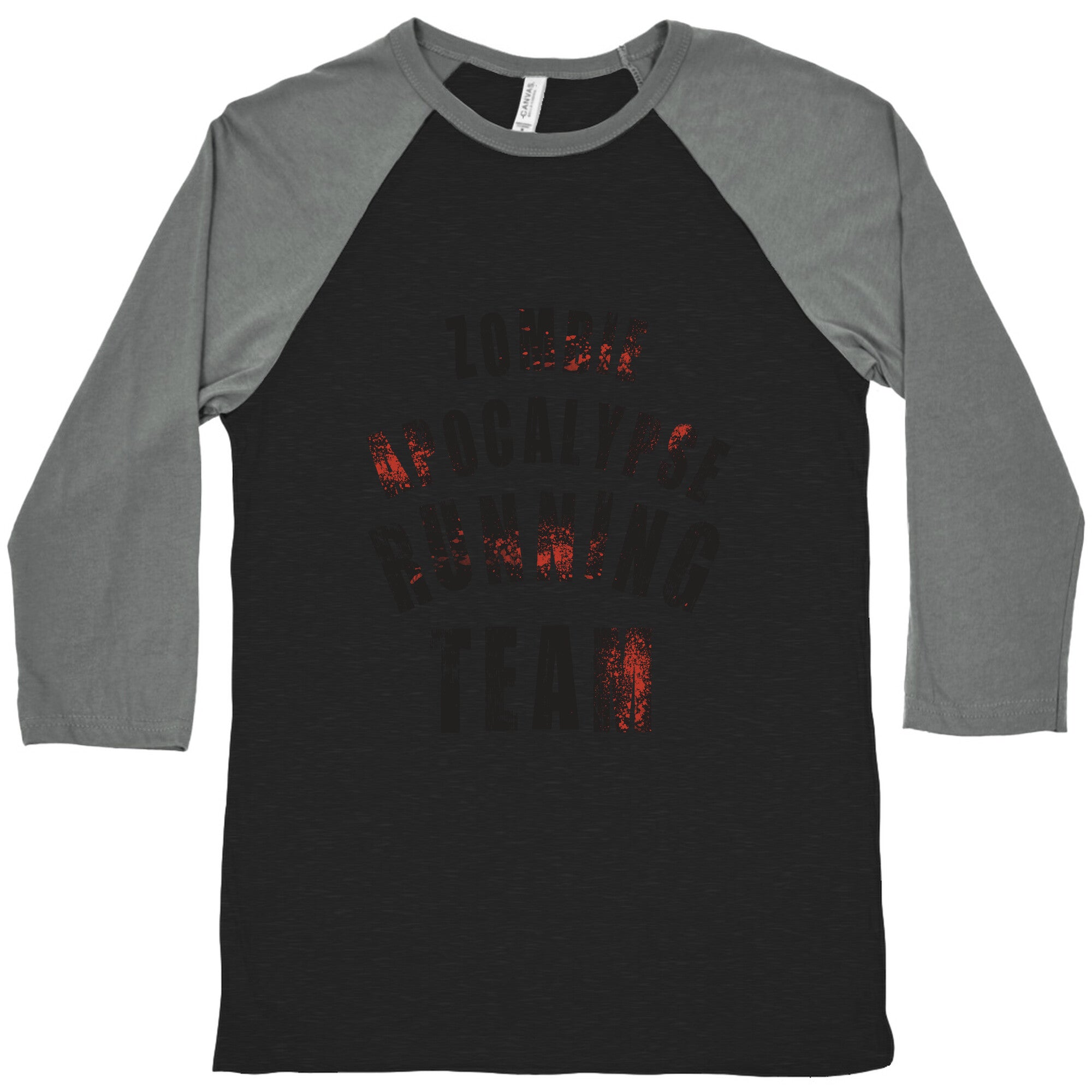 Zombie Apocalypse Running Team Baseball Tee