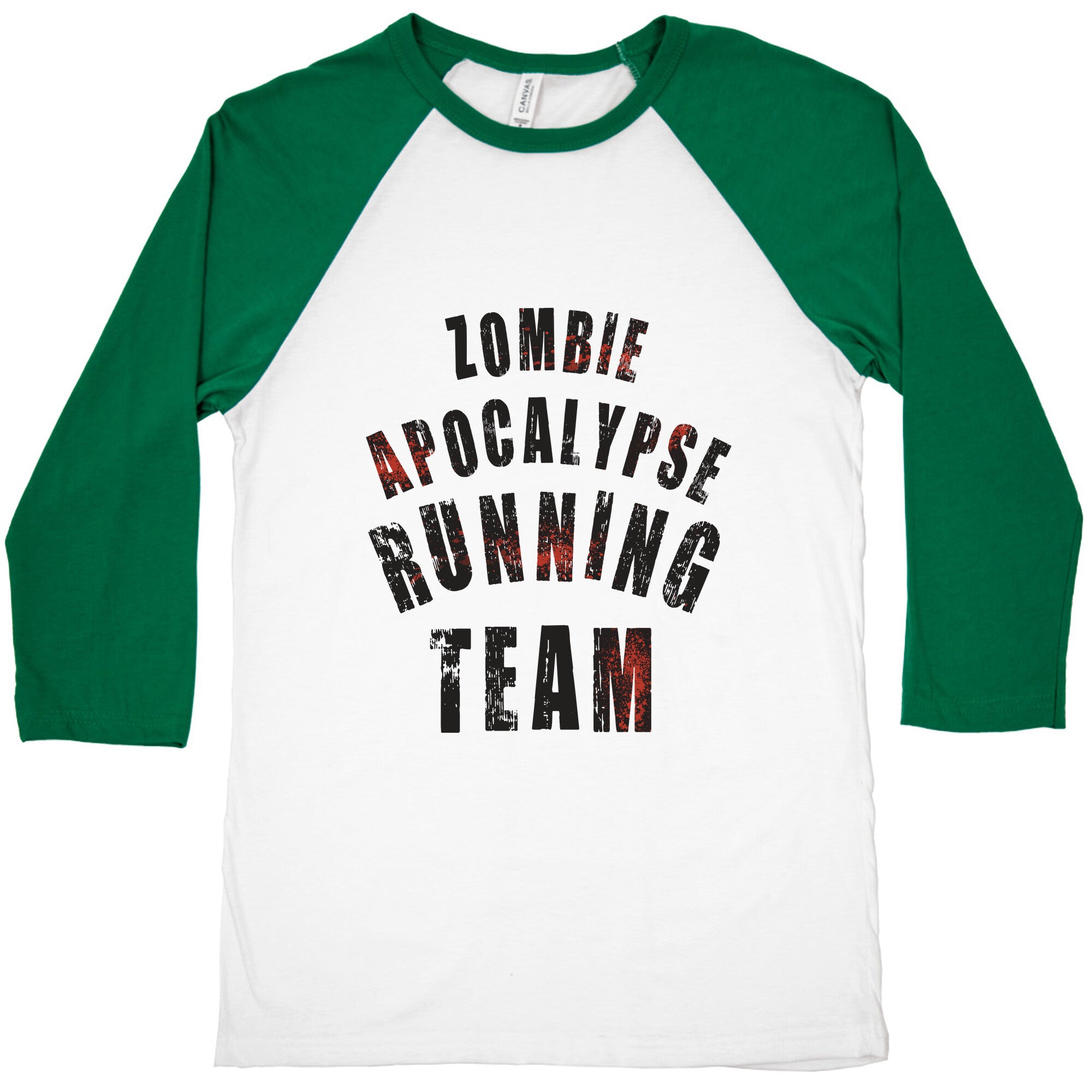 Zombie Apocalypse Running Team Baseball Tee