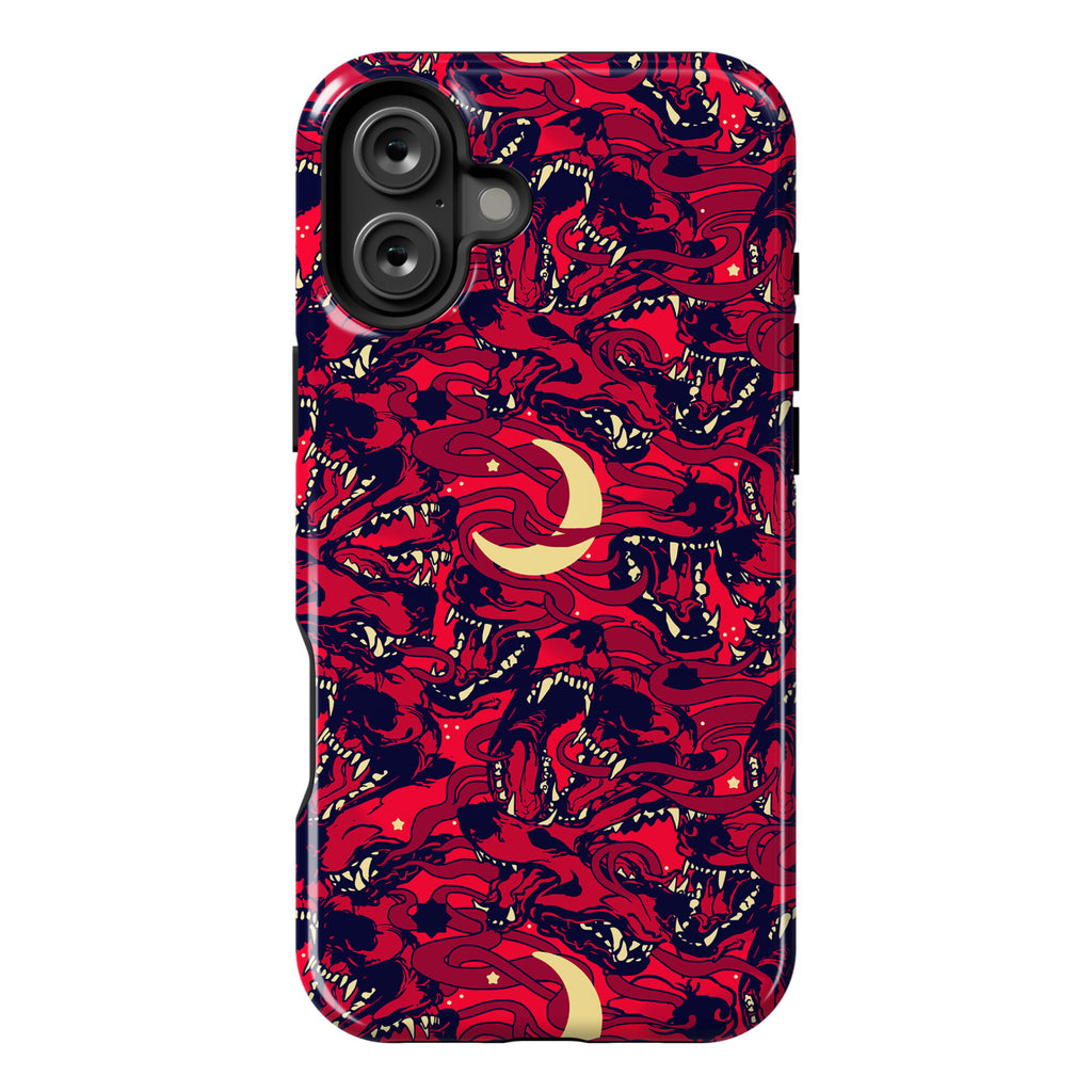 Occult Werewolf Moon Pattern Phone Case