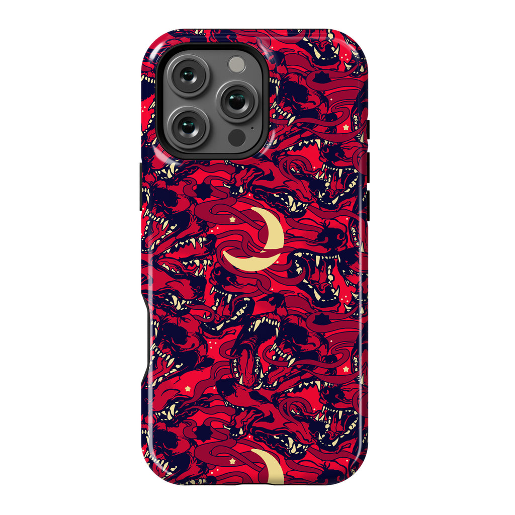 Occult Werewolf Moon Pattern Phone Case