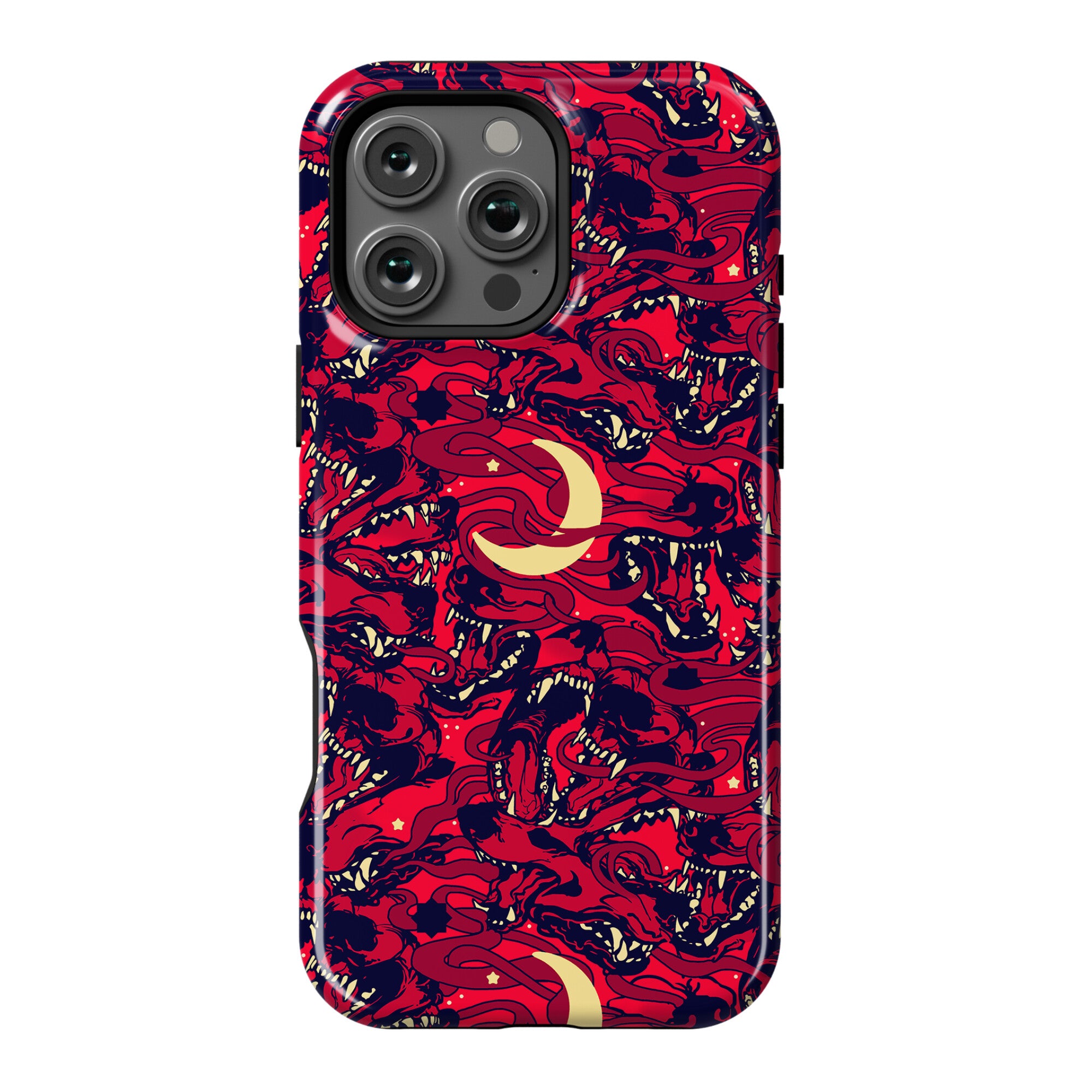 Occult Werewolf Moon Pattern Phone Case