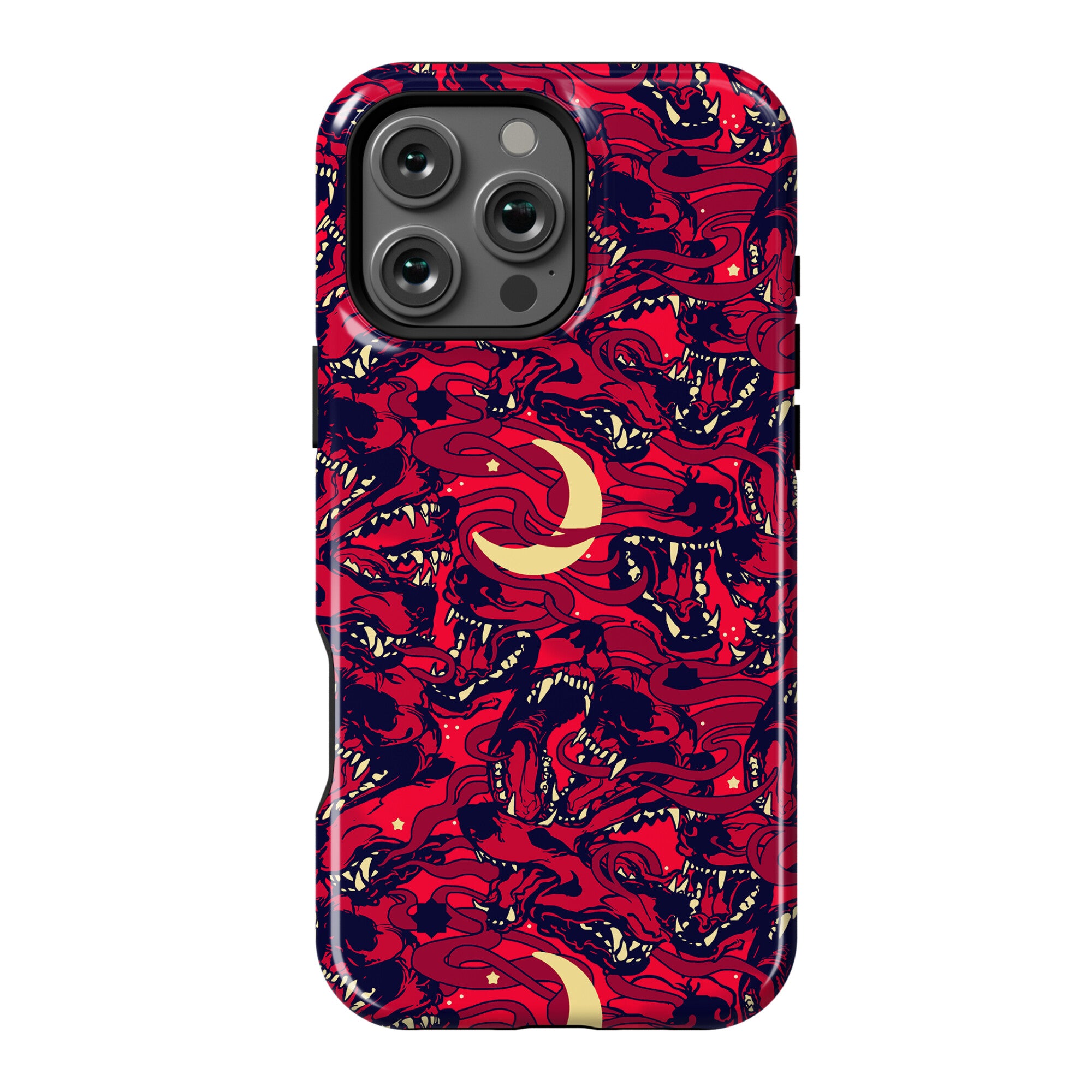Occult Werewolf Moon Pattern Phone Case