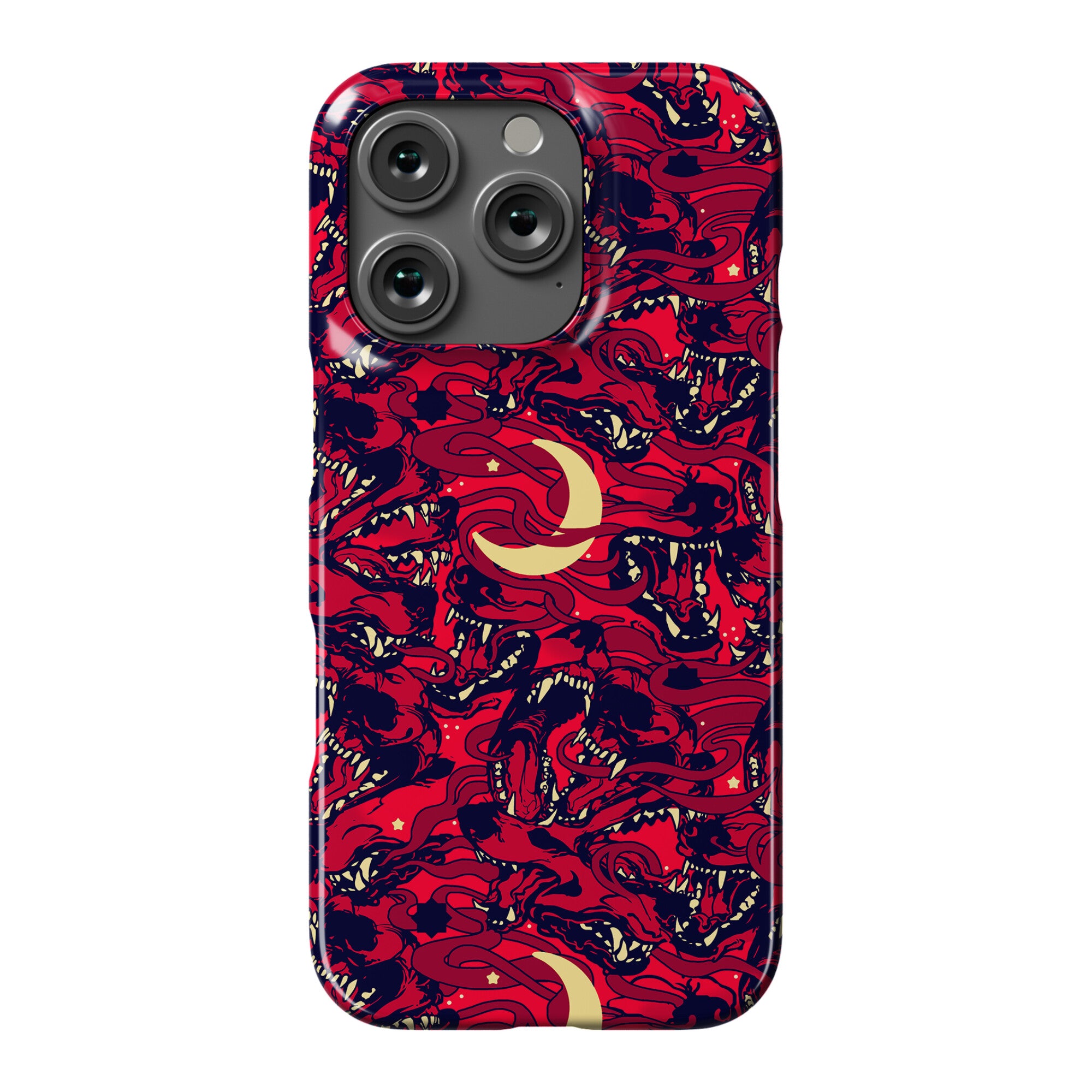 Occult Werewolf Moon Pattern Phone Case