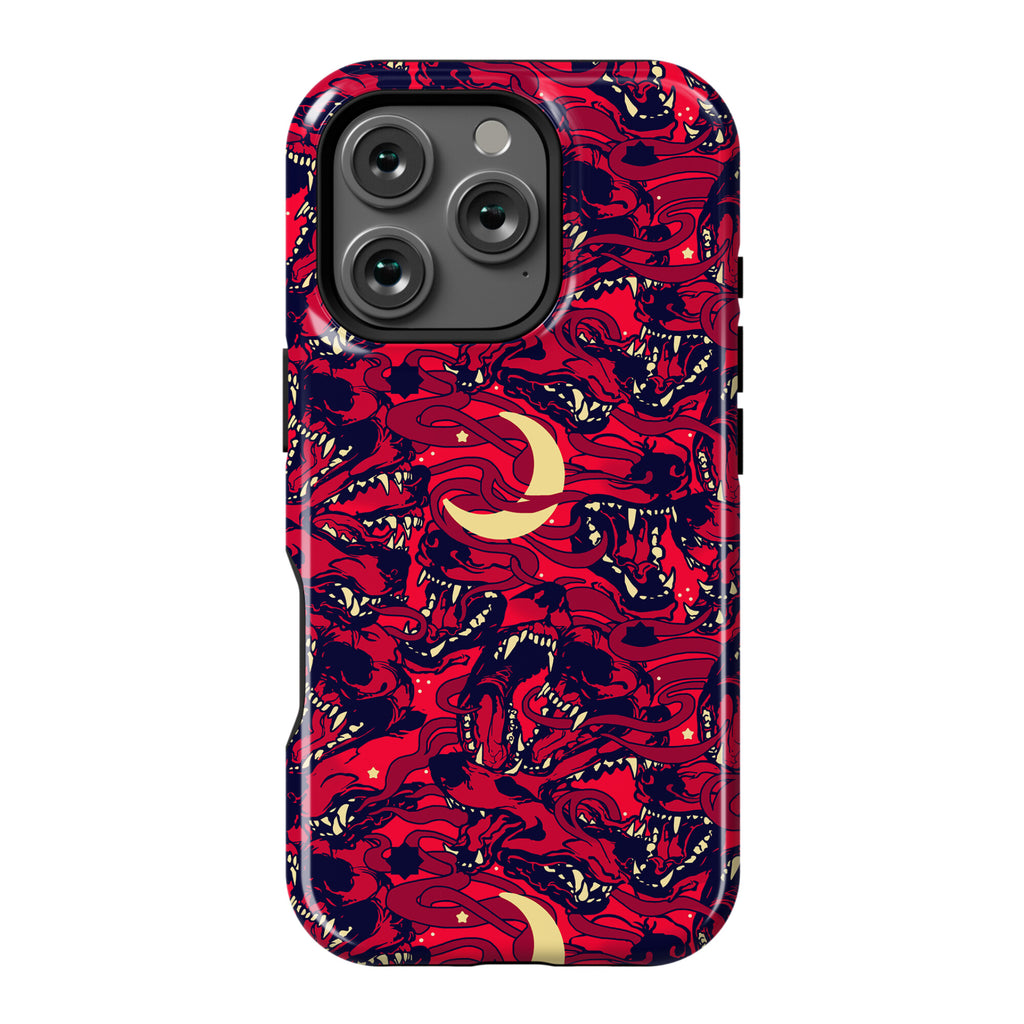 Occult Werewolf Moon Pattern Phone Case