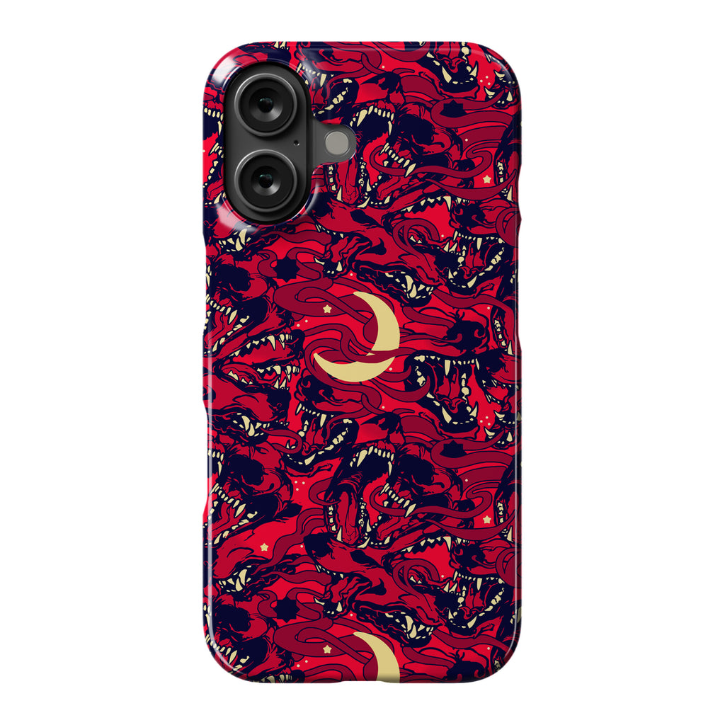 Occult Werewolf Moon Pattern Phone Case