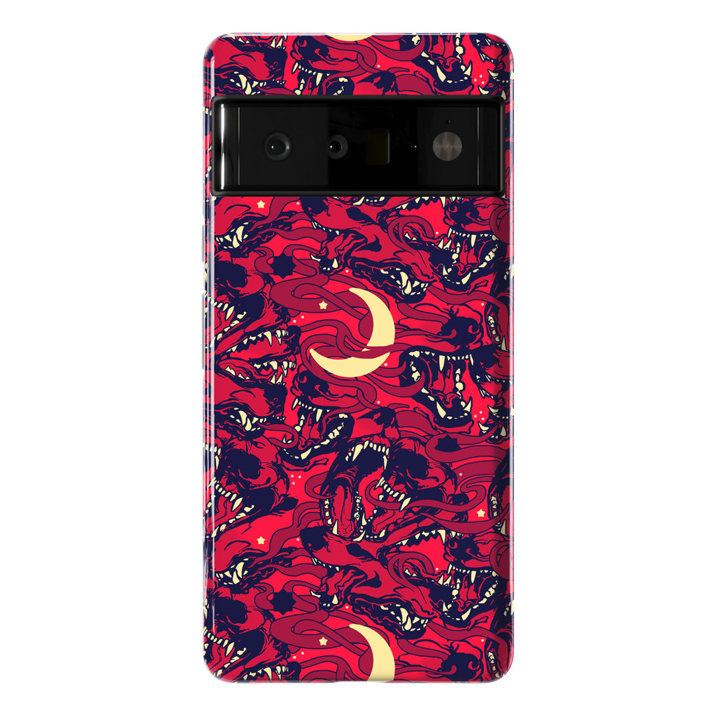 Occult Werewolf Moon Pattern Phone Case