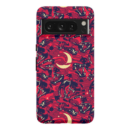 Occult Werewolf Moon Pattern Phone Case