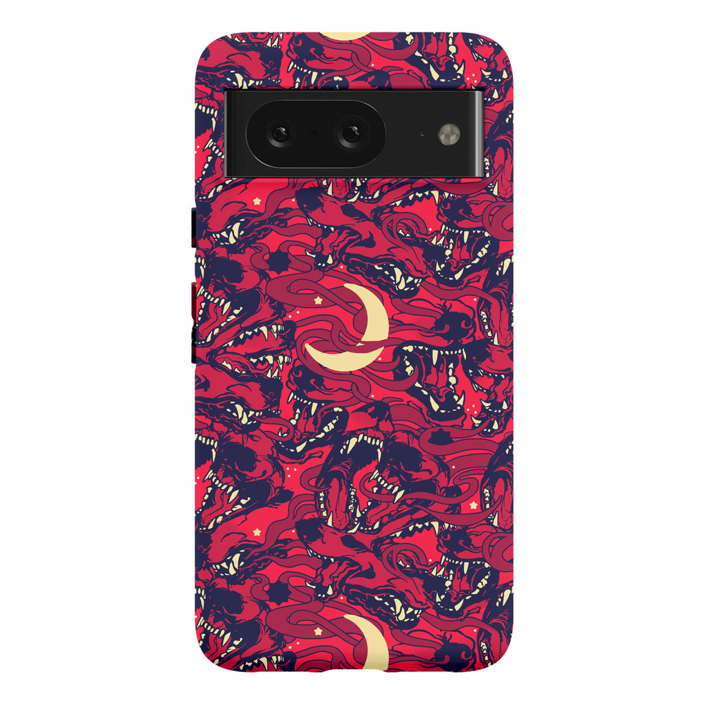 Occult Werewolf Moon Pattern Phone Case