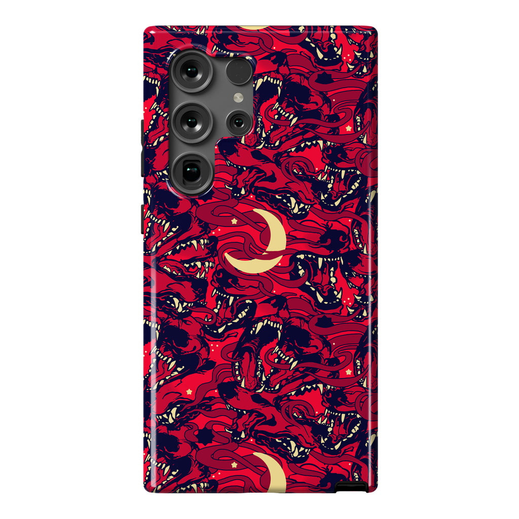 Occult Werewolf Moon Pattern Phone Case