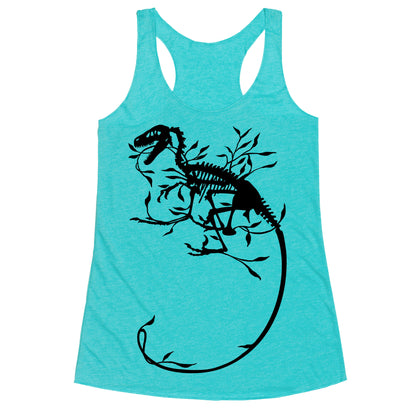 Floral Dinosaur Racerback Tank