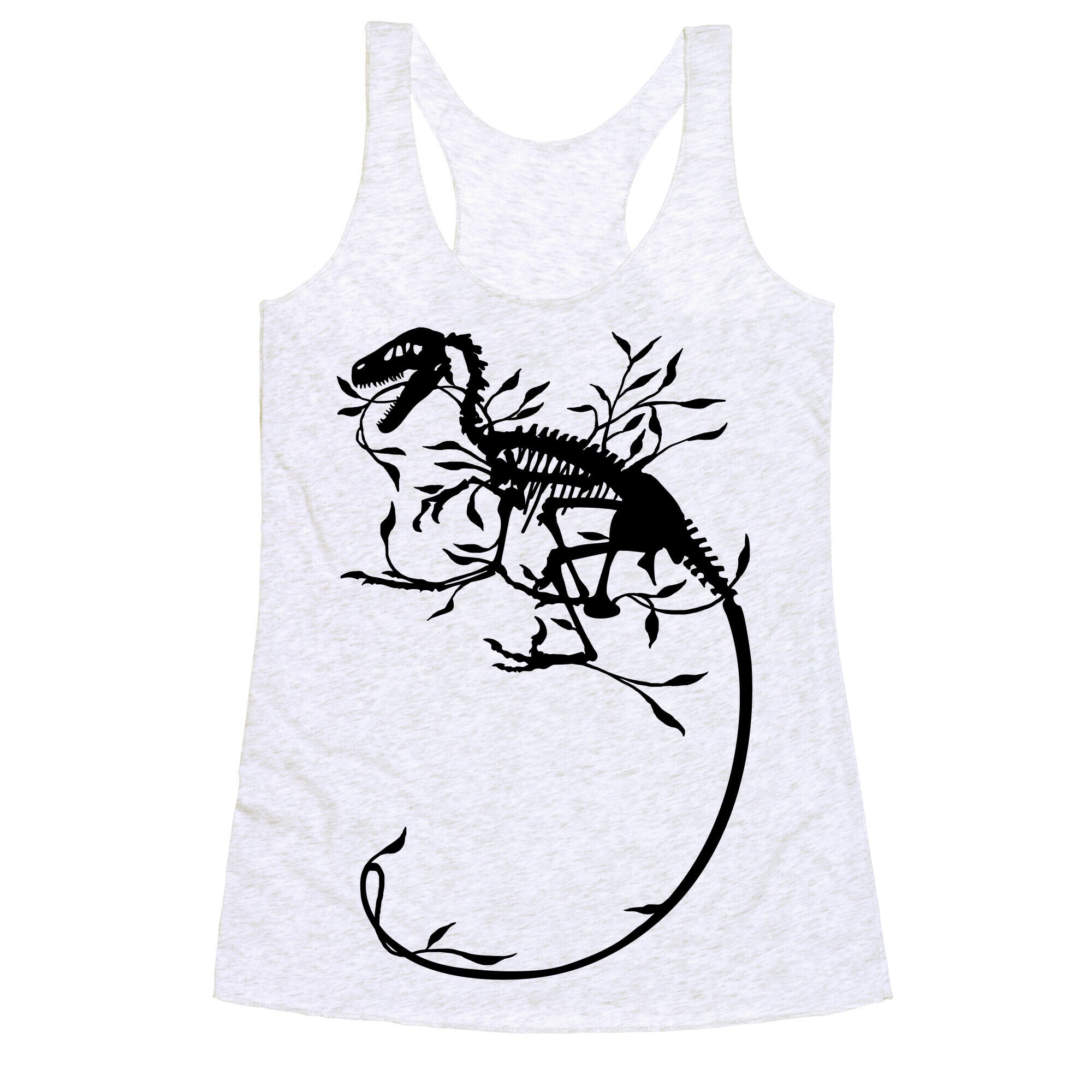 Floral Dinosaur Racerback Tank