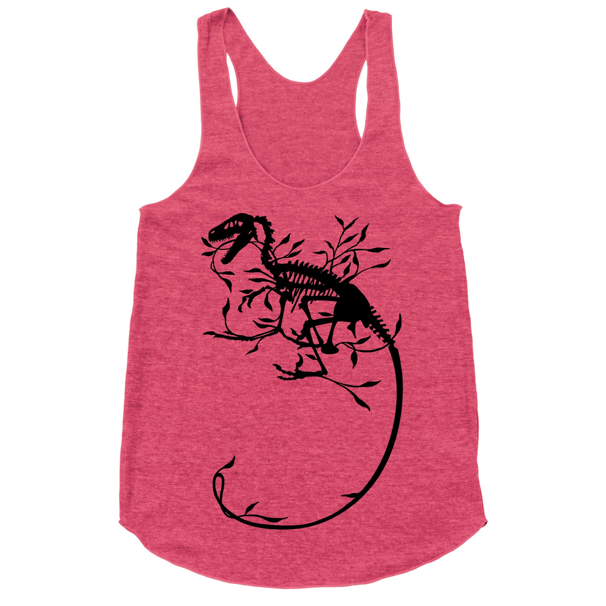 Floral Dinosaur Racerback Tank