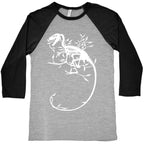 Floral Dinosaur Baseball Tee